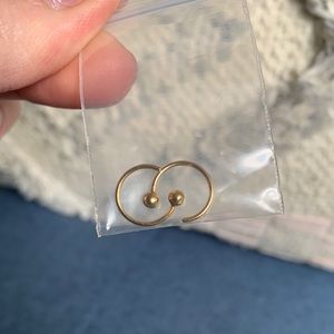 J&Co. Jewellery Ball Huggies Hoop Earrings, Gold